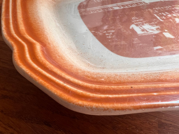 Grand plat vintage en céramique La Grande Boucherie Première