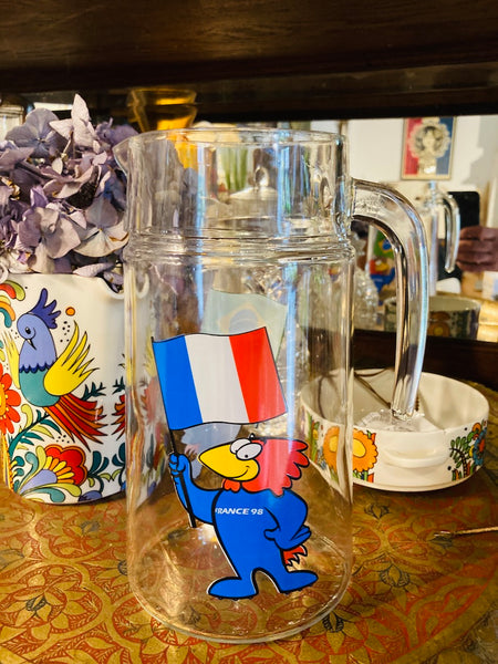 Pichet publicitaire en verre Footix France 98 - 1,5 litre