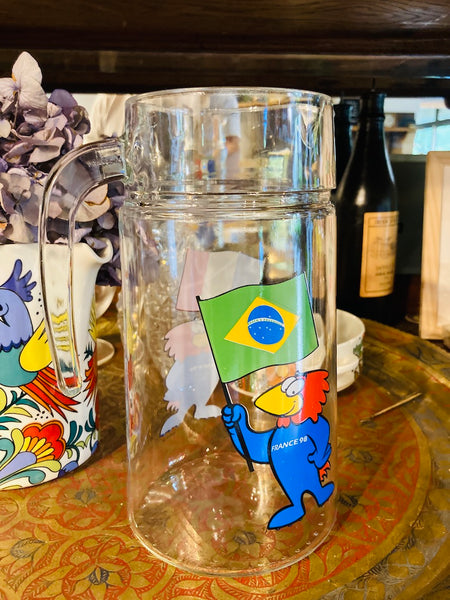 Pichet publicitaire en verre Footix France 98 - 1,5 litre