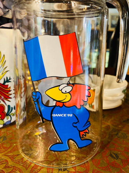 Pichet publicitaire en verre Footix France 98 - 1,5 litre