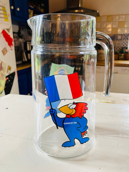 Pichet publicitaire en verre Footix France 98 - 1,5 litre