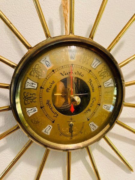 Baromètre thermomètre soleil vintage Mistral - Années 60