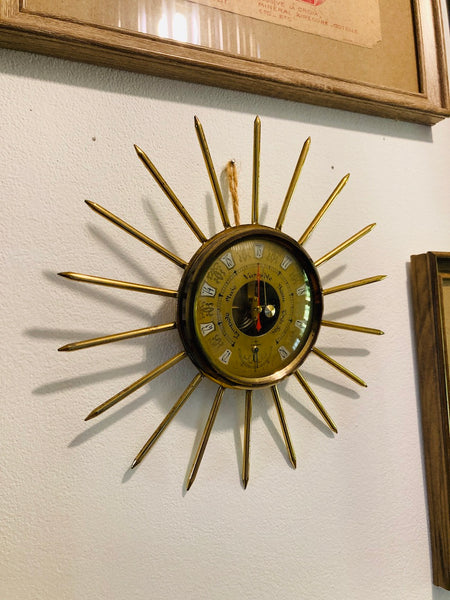 Baromètre thermomètre soleil vintage Mistral - Années 60