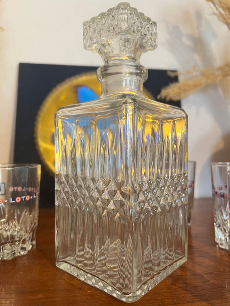 Service à whisky vintage Loto par Luminarc - Service Diamant - Années 80