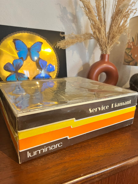 Service à whisky vintage Loto par Luminarc - Service Diamant - Années 80