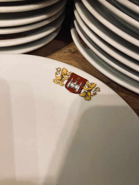 Lot d'assiettes vintages en porcelaine de Limoges Field Haviland au blason de Périgueux