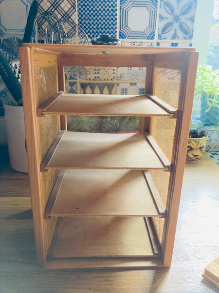 Garde manger / fromager 4 étages vintage en bois