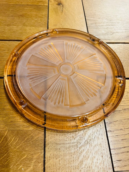 Dessous de plat vintage en verre rose