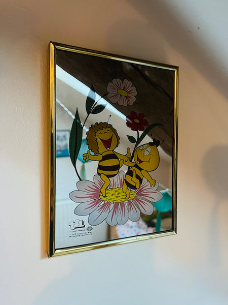 Petit cadre miroir vintage Maya l'abeille