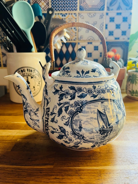 Théière / service à cacao vintage Bensdorp en faïence- Heijstee Smit & Co. Amsterdam - Années 30