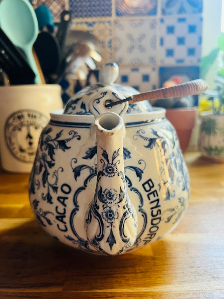 Théière / service à cacao vintage Bensdorp en faïence- Heijstee Smit & Co. Amsterdam - Années 30