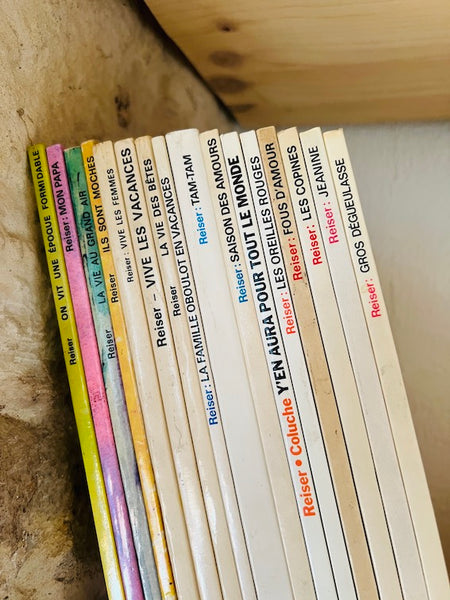 Collection de 7 albums brochés vintages de Reiser - Années 80