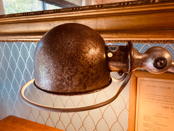 Lampe d'atelier Jieldé vintage 2 bras restaurée