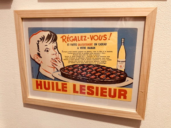 Buvard publicitaire vintage Huile Lesieur encadré