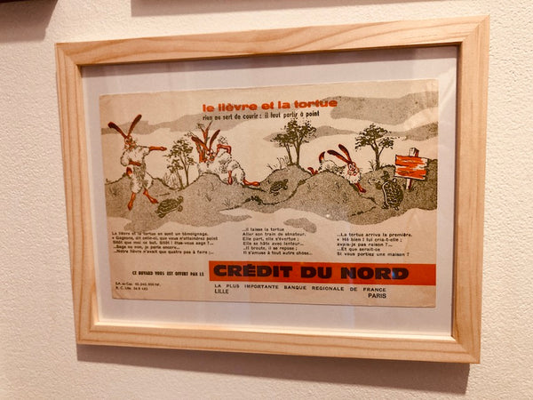 Buvard publicitaire vintage Crédit du Nord encadré