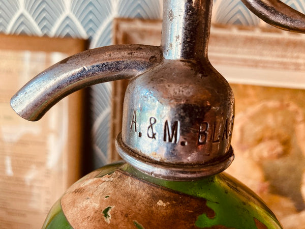 Siphon d'eau de Seltz vintage Frank LEVINSKY Brooklyn NY - 1920/1930
