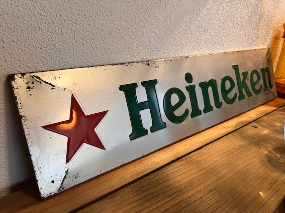 Plaque métallique de bar vintage Heineken - 68cm