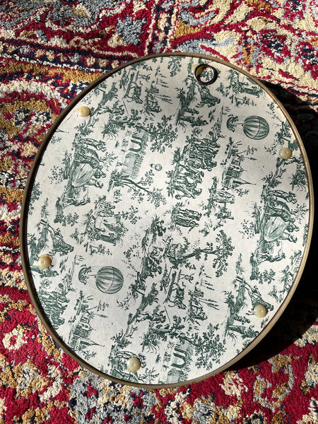 Cadre à verre bombé vintage de fleurs séchées