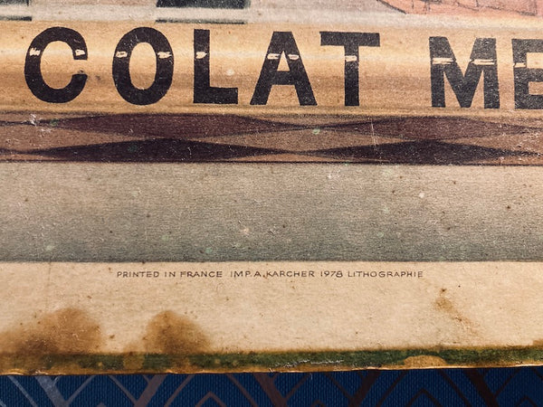 Carton publicitaire Chocolat Menier Bernard Carant d'après F. Bouisset - 1978