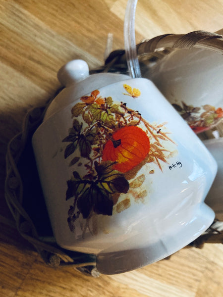 Panier à condiments / sel, poivre vintage