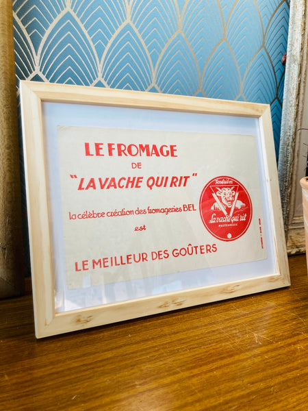 Buvard publicitaire vintage La vache qui rit encadré