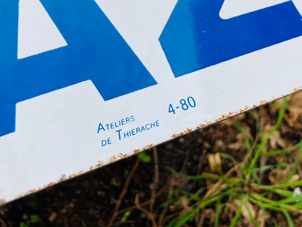 Plaque émaillée Totalgaz - Ateliers de Thierache - Années 80