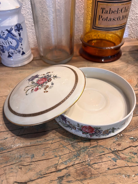 Bonbonnière ancienne en porcelaine Limoges HT France - Années 30