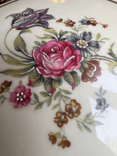 Bonbonnière ancienne en porcelaine Limoges HT France - Années 30