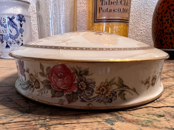 Bonbonnière ancienne en porcelaine Limoges HT France - Années 30