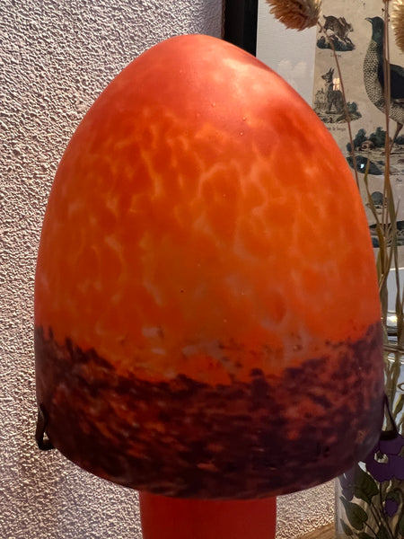 Lampe champignon vintage en pâte de verre signée Dei Rossi