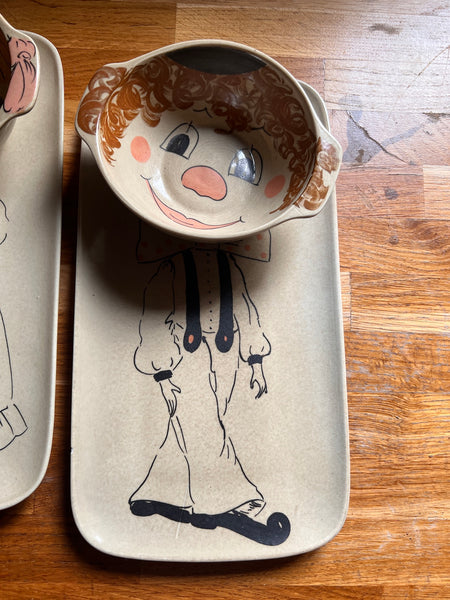 Service à petit-déjeuner Monsieur & Madame vintage en grès