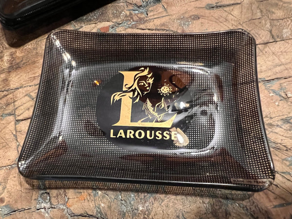 Cendrier vintage en verre Larousse