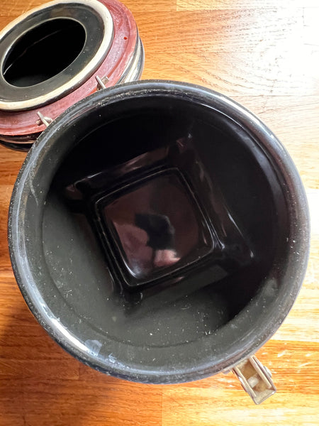Boîte / pot à café moulu vintage en céramique Café Privilège
