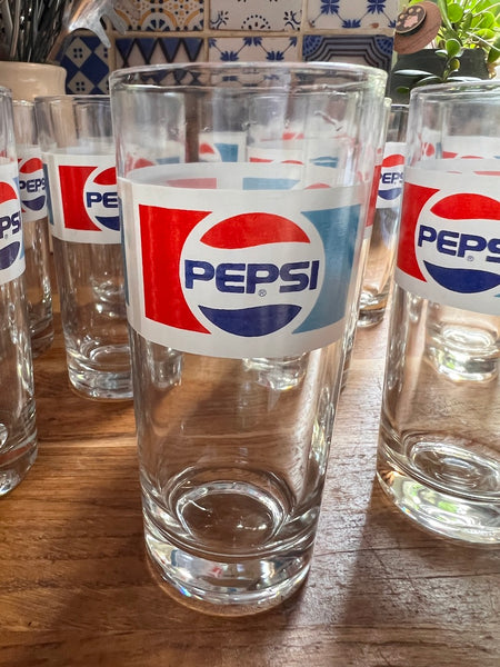 11 verres de bar vintages Pepsi - Made in France
