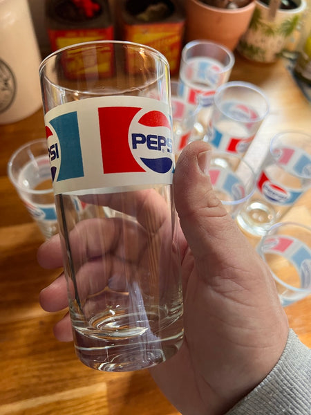 11 verres de bar vintages Pepsi - Made in France