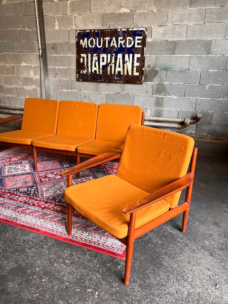 Le Sélectionneur - Brocante - Salon scandinave en teck par Grete Jalk pour Glostrup Møbelfabrik Danemark - 1960