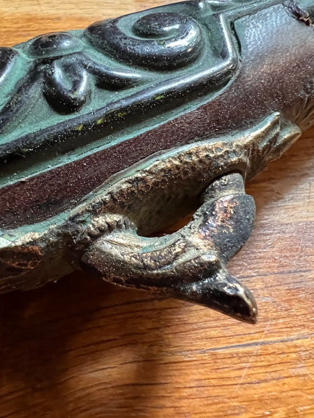 Rare bouteille en verre italienne vintage en forme de mousquet - Secolo XVI Bargello - Firenze Italy