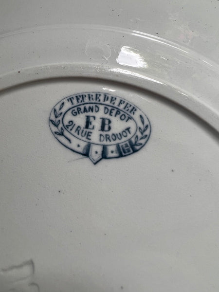 Service de 16 assiettes vintages en faïence Terre de Fer Emile BOURGEOIS Grand Dépôt - 1900/1910