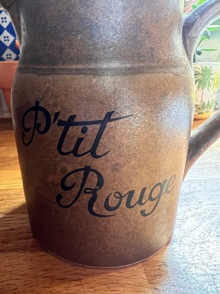 Pichet à vin vintage en grès P'tit Rouge