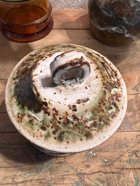 Bonbonnière / pot vintage en céramique Albert Thiry (1932-1990) - Vallauris - Années 60