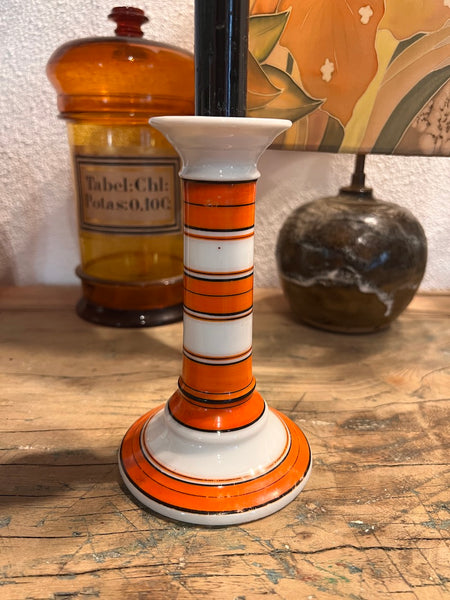 Rare bougeoir flambeau vintage en porcelaine de Paris - 19ième siècle