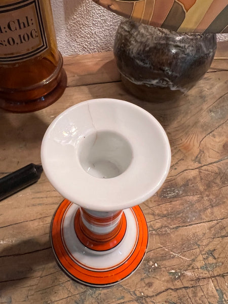 Rare bougeoir flambeau vintage en porcelaine de Paris - 19ième siècle