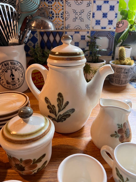 Service à café vintage Gien France modèle Bangui