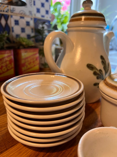 Service à café vintage Gien France modèle Bangui
