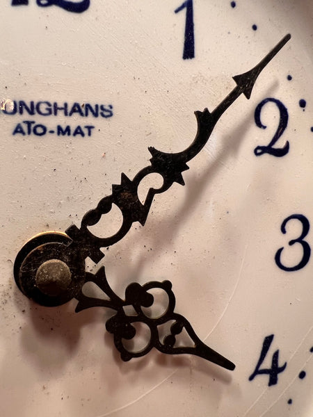 Horloge / assiette vintage Junghans Ato-Mat en faïence de Gien - Germany