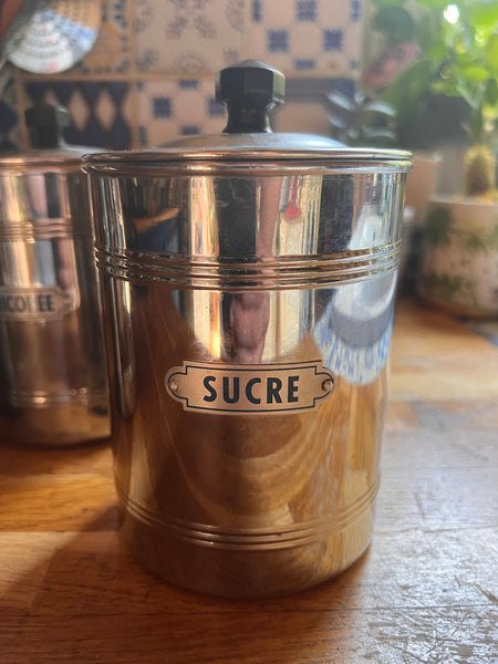 3 pots de cuisine vintages DAB - POLA - en cuivre chromé - Années 70