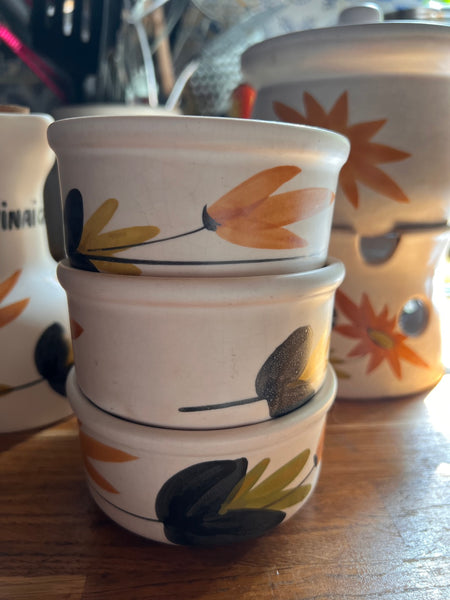 Service à fondue vintage Poterie du Marais France en céramique - 1962