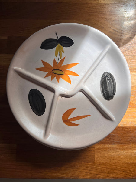Service à fondue vintage Poterie du Marais France en céramique - 1962