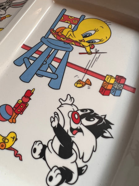 Assiette / plateau repas vintage à 3 compartiments - Warner Bros - 1996