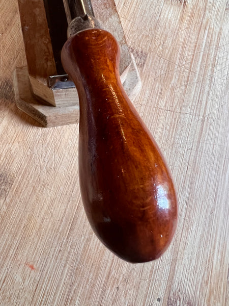 Coupe-pain vintage Au Nain en bois et acier inoxydable